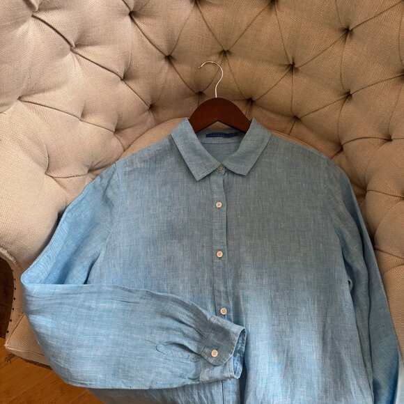 J.Mclaughlin Britt Linen Top - Picture 3 of 8